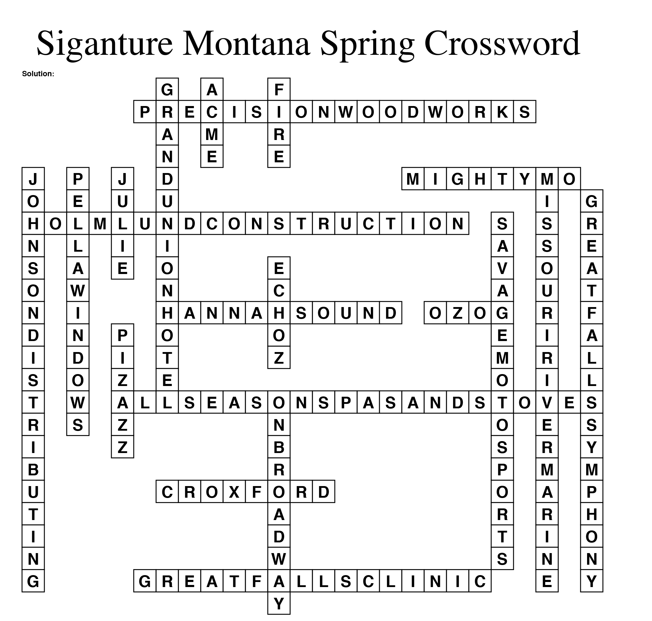 Crossword April 13, Puzzles