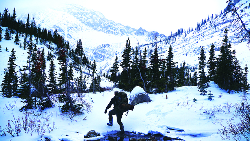 Even a 3 pound backpacking tent looks comfy when pitched against the sketchy windbreak of stunted timber, backlit under the shadow of Rocky Mountain Peak